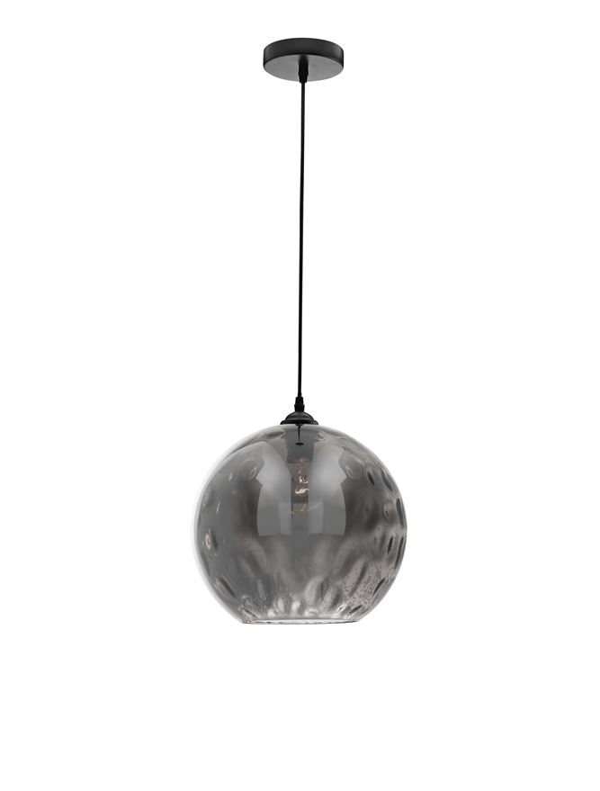 JERARDO suspensie SP1 - 8436411 - Smoke Glass with Bubbles Inside Black Metal [2]