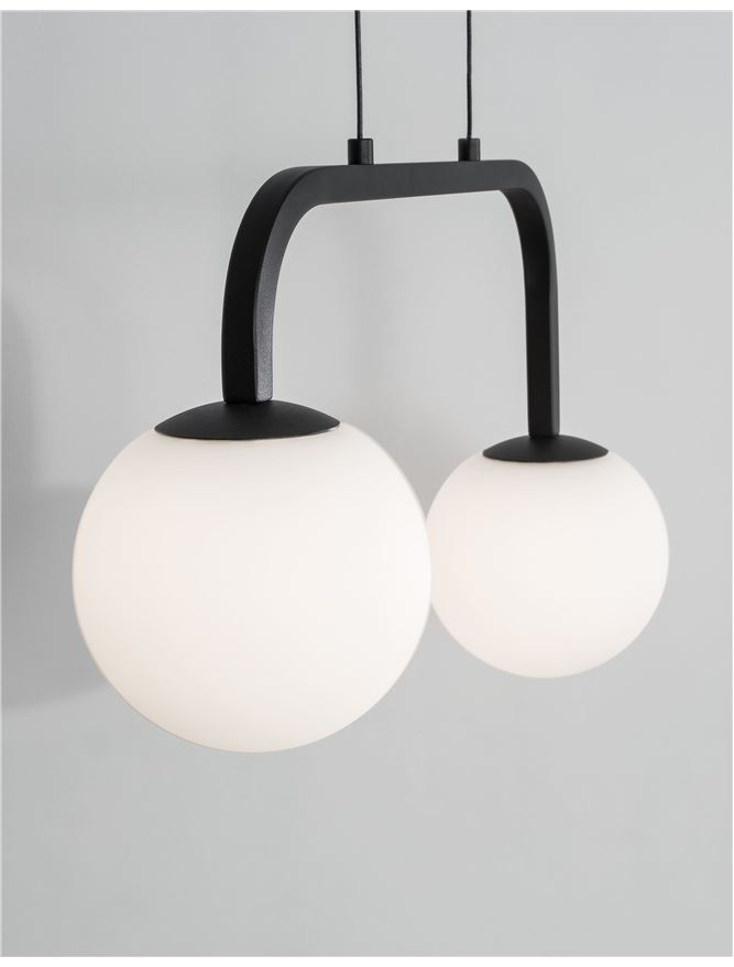 JOLINE suspensie SP2 - 9919602 - Sandy Black Metal & Aluminium White Opal Glass [3]