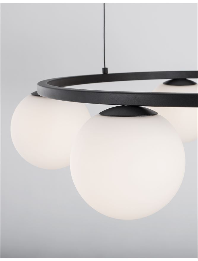 JOLINE suspensie SP5 - 9919603 - Sandy Black Metal & Aluminium White Opal Glass [3]