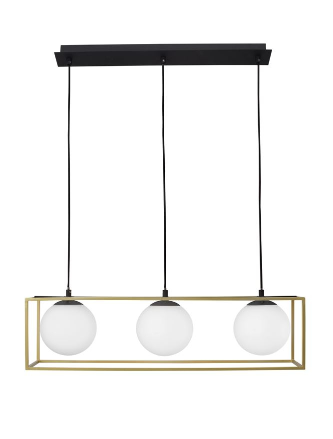 JULIET suspensie SP3 - 9206402 - Brass & Black Metal White Opal Glass [3]