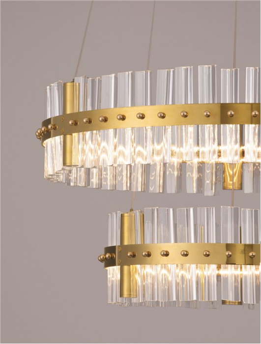Suspensie moderna cristal - Kezo diam 60+40 - suspensie 5709 lm - 3500K [4]