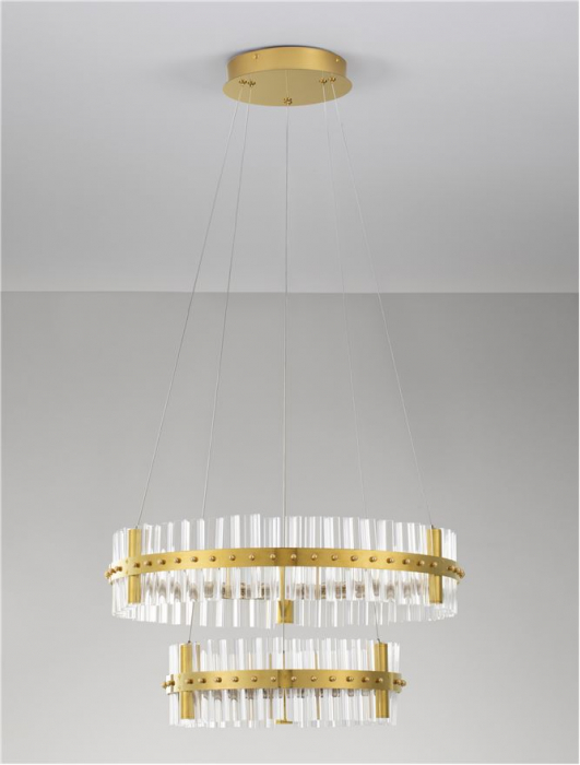 Suspensie moderna cristal - Kezo diam 60+40 - suspensie 5709 lm - 3500K [2]