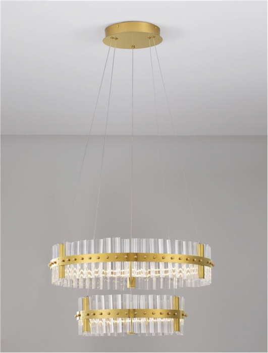 Suspensie moderna cristal - Kezo diam 60+40 - suspensie 5709 lm - 3500K [3]
