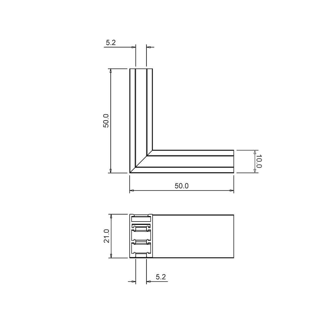 Coltar pentru șină magnetica aparenta de 5 mm [3]