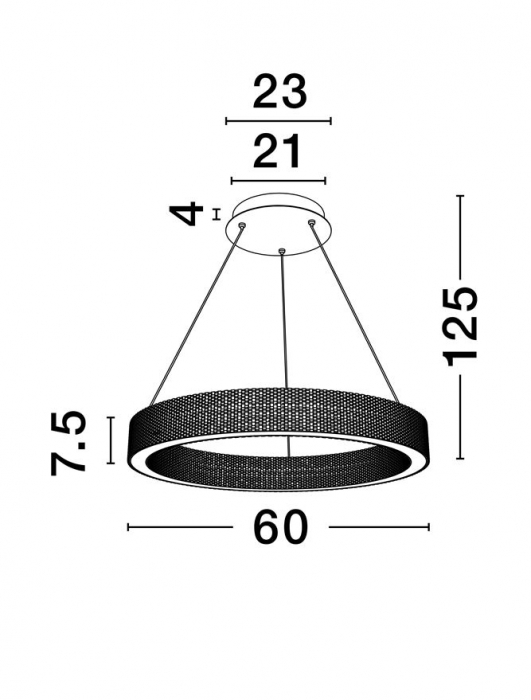 Klepsidra - Suspensie moderna LED diam 60 - 5286lm - 3000K [4]
