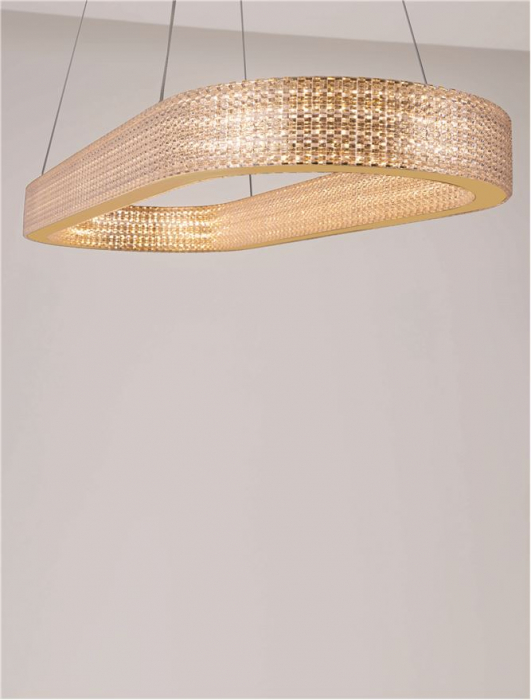 Klepsidra - Suspensie moderna cu LED - OVAL -  L 90 cm - 5444lm - 3000K [7]