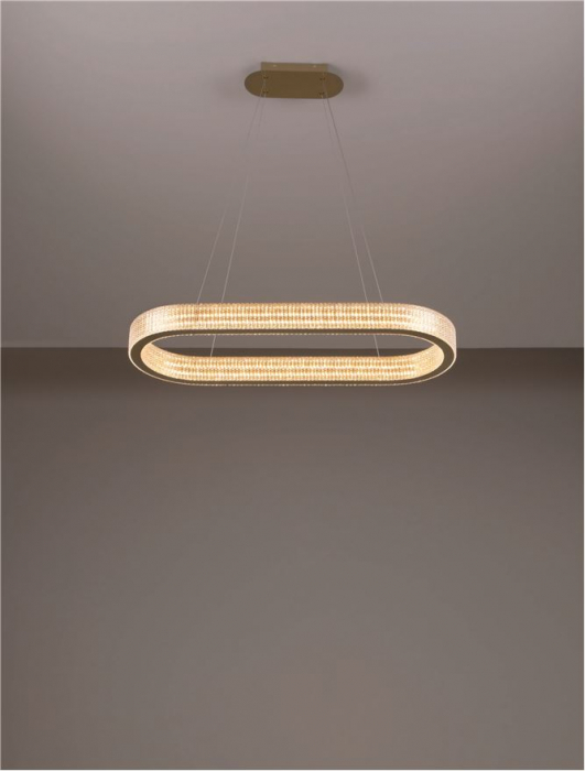 Klepsidra - Suspensie moderna cu LED - OVAL -  L 90 cm - 5444lm - 3000K [5]