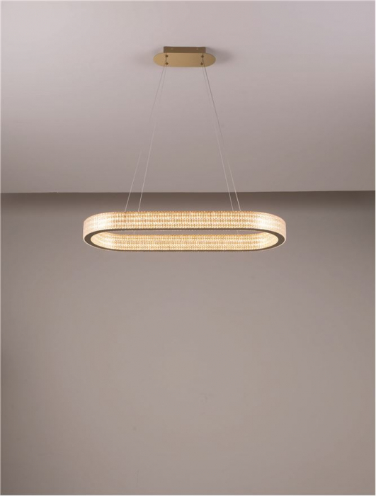 Klepsidra - Suspensie moderna cu LED - OVAL -  L 90 cm - 5444lm - 3000K [6]