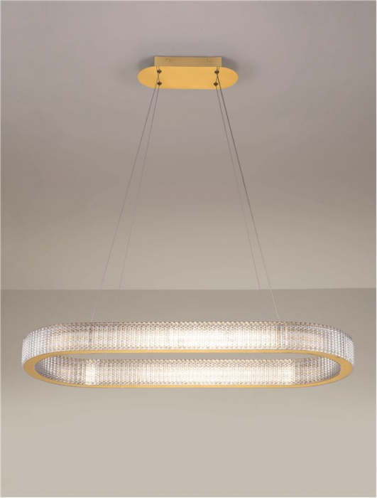 Klepsidra - Suspensie moderna cu LED - OVAL -  L 90 cm - 5444lm - 3000K [3]