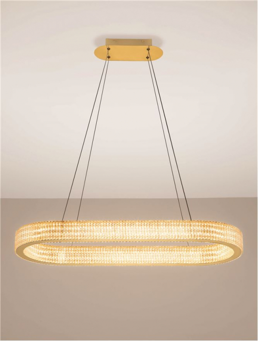 Klepsidra - Suspensie moderna cu LED - OVAL -  L 90 cm - 5444lm - 3000K [4]