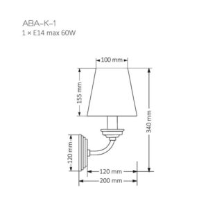 Kutek Mood ABANO - Aplică ABA-K-1(N/A) - Nichel [2]