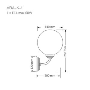 Kutek Mood ABANO - Aplică ABA-K-1(N) - Nichel [2]