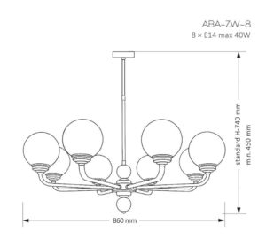 Kutek Mood ABANO - Candelabru ABA-ZW-8(P) - alama patinata [2]