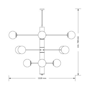 Kutek Mood ULTIMO - Candelabru ULT-ZW-12(T) - titanium [2]