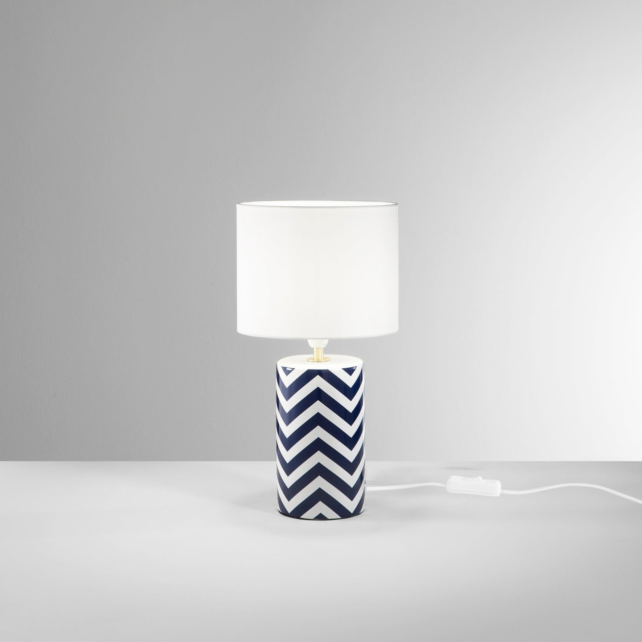Lampă de masă Zeno din ceramică, alb și albastru [3]