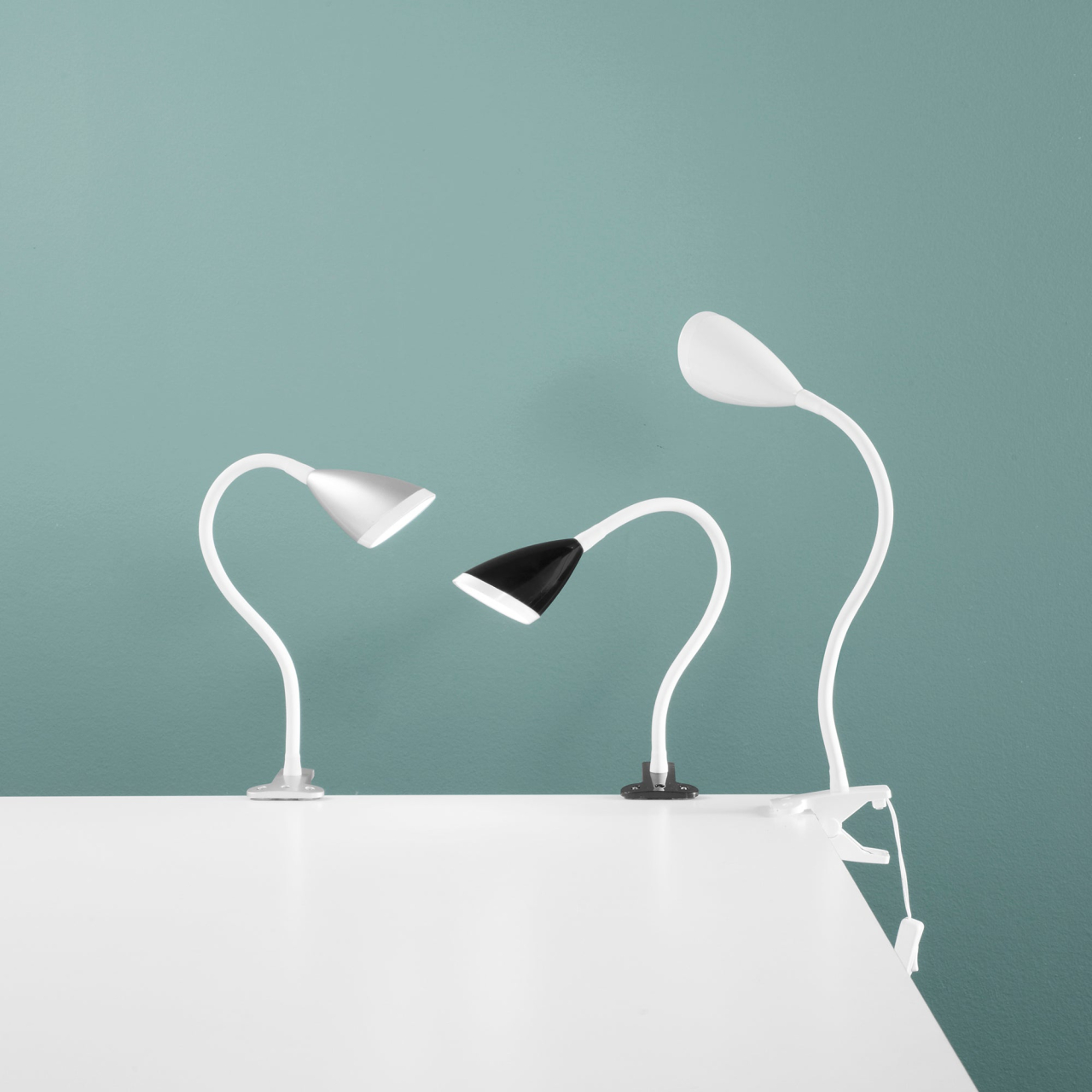LAMPADA DA LETTURA LED HEGEL ARGENTO CON PINZA 3,7W 450LM 4000K 9,5X9,5X33CM [3]