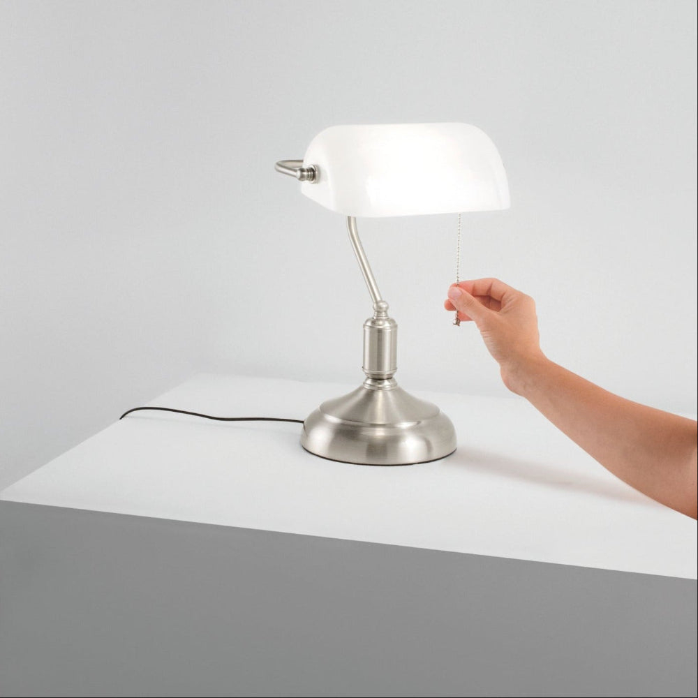 LAMPADA DA TAVOLO MARSHALL BIANCOLATTE 1XE27 26X18X40CM [3]