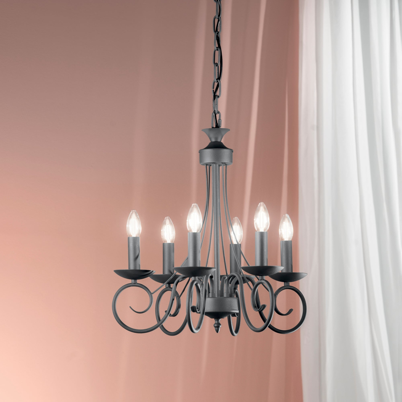 LAMPADARIO BEATRICE ANTRACITE 6XE14 50X120CM [2]