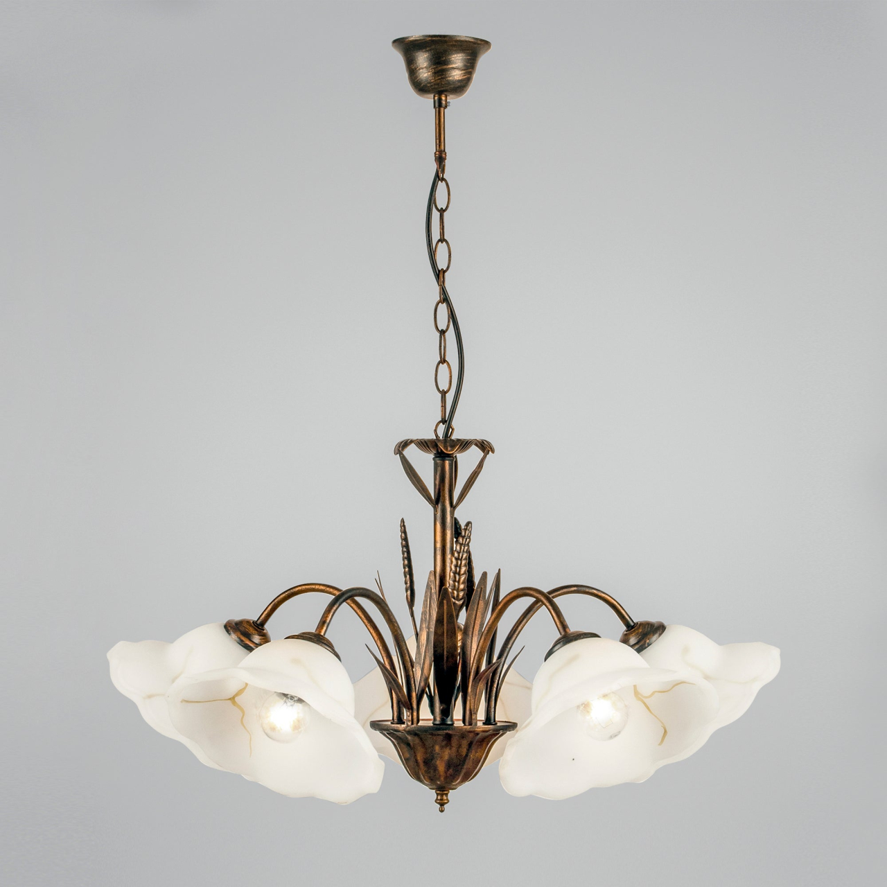 LAMPADARIO BYRON RUGGINE 5XE27 64X100CM [2]