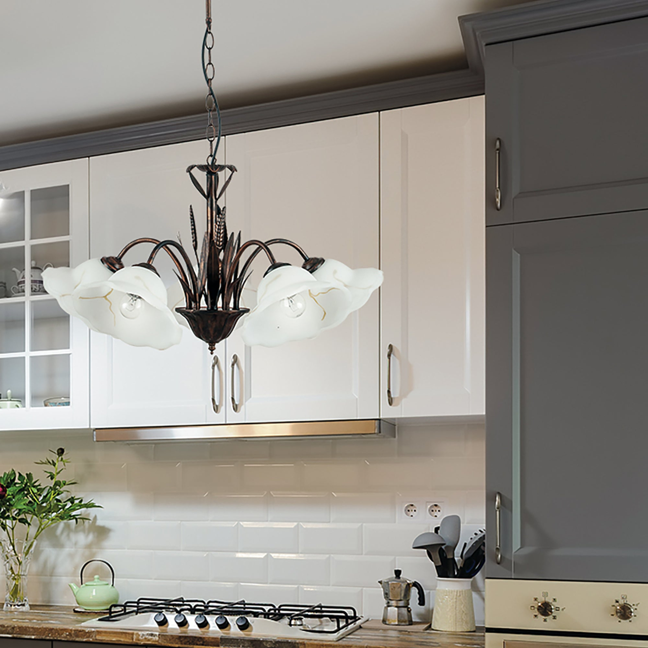 LAMPADARIO BYRON RUGGINE 5XE27 64X100CM [3]