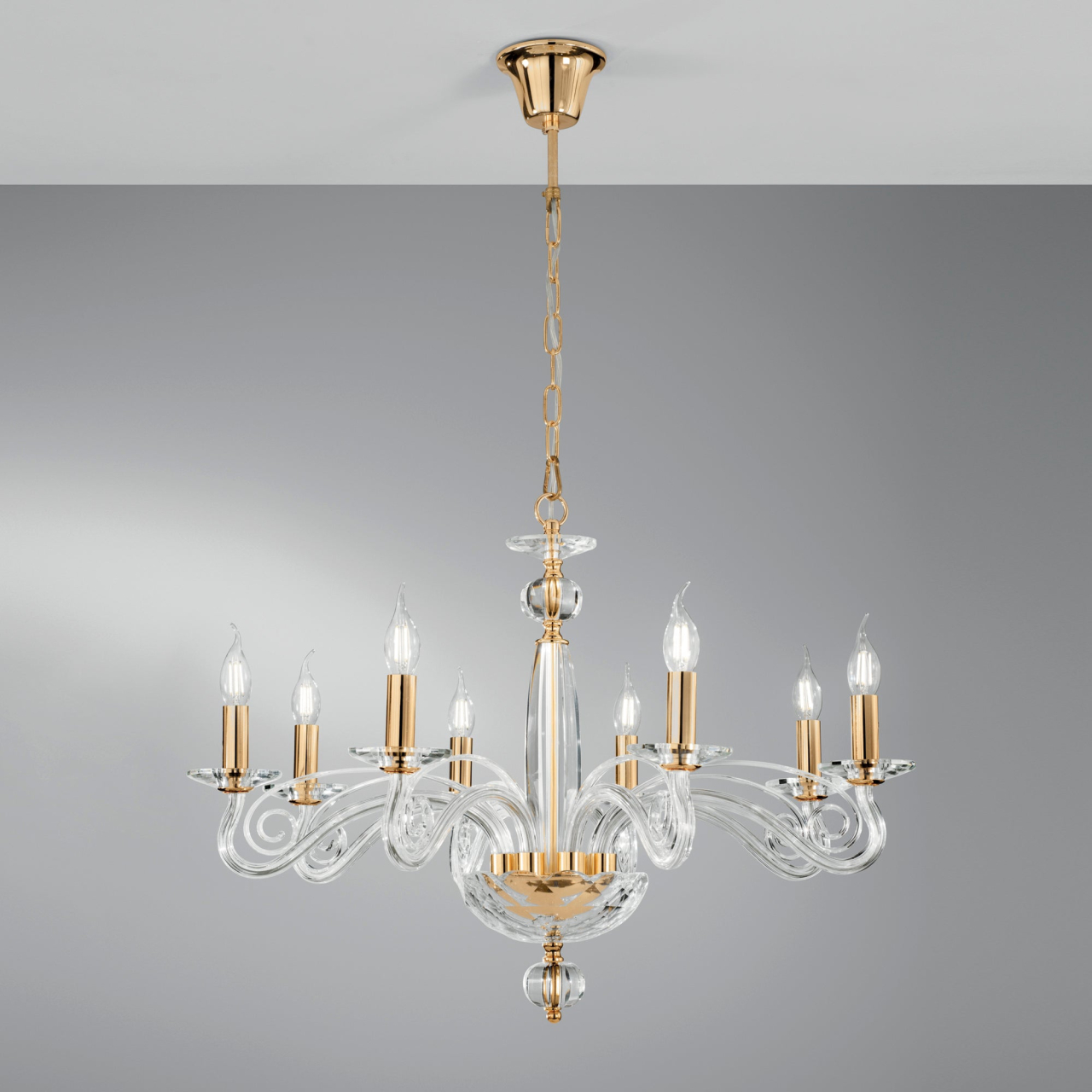 LAMPADARIO EPOQUE  ORO 8XE14 70X140CM [2]