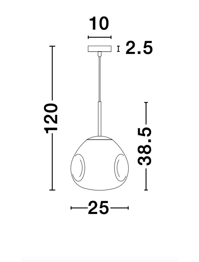 LAVA suspensie SP1 - 9190401 - Copper Metal Handmade Copper Glass [5]