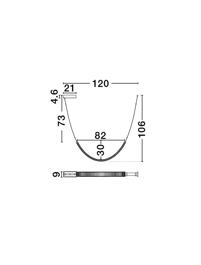 Suspensie moderna cristal Lazura Sp1 LINE - 37W - corpuri de iluminat moderne [3]