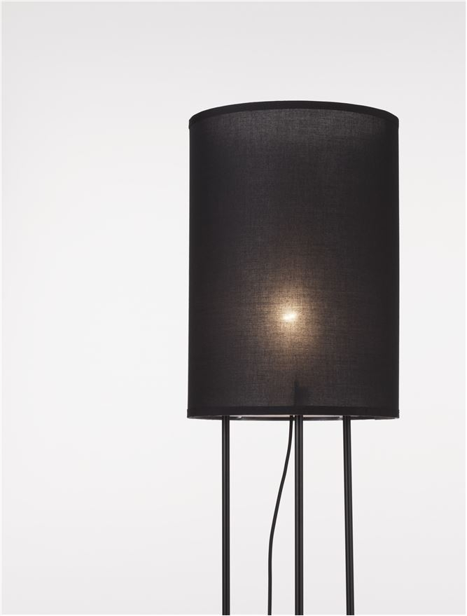 LEITH lampadar - 9043301 - Black Fabric Shade & Black Aluminium [3]