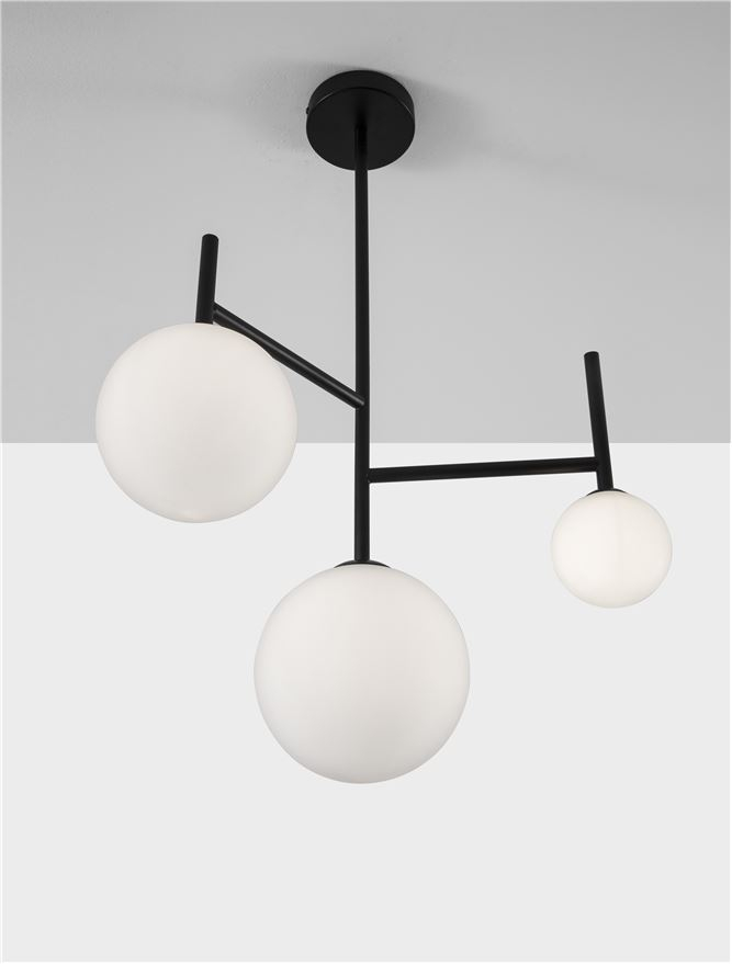 LICATO suspensie SP3 - 9043305 - Opal Glass Sandy Black Aluminium [5]