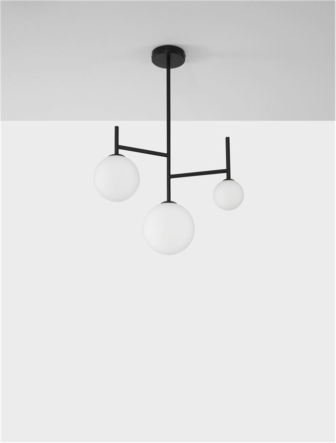 LICATO suspensie SP3 - 9043305 - Opal Glass Sandy Black Aluminium [3]