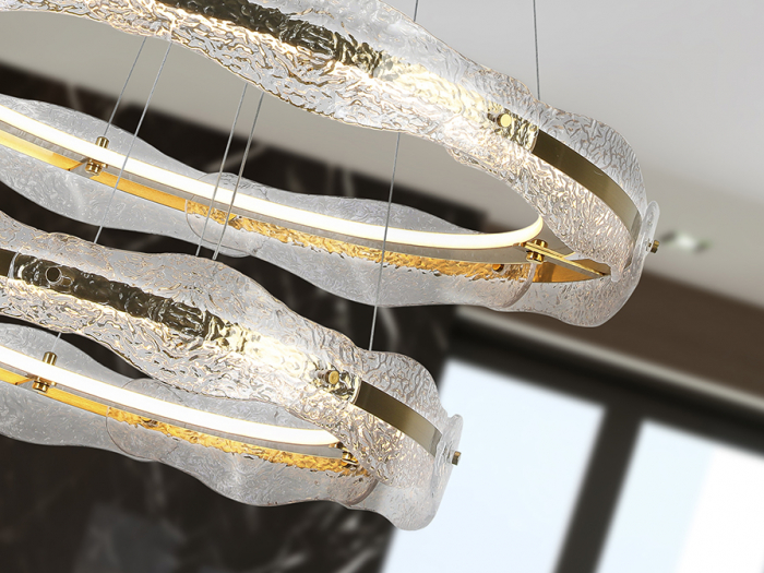 Lira 294508 LAMP 2 RINGS, GOLD - suspensie moderna Schuller [2]
