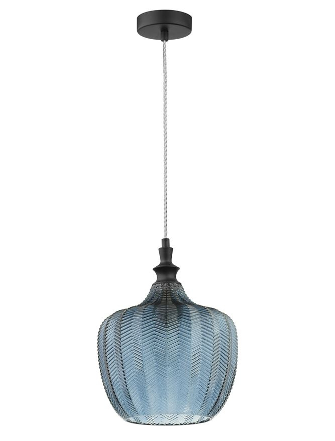 LONI suspensie SP1 - 9191243 - Matt Black Metal Dark Blue Glass [2]