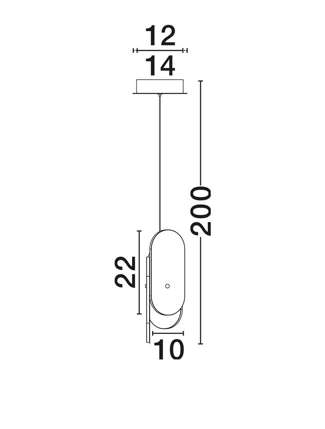 Lucien SP1 - Suspensie moderna sticla - Brass Gold Metal & Clear Glass (2700K) [3]
