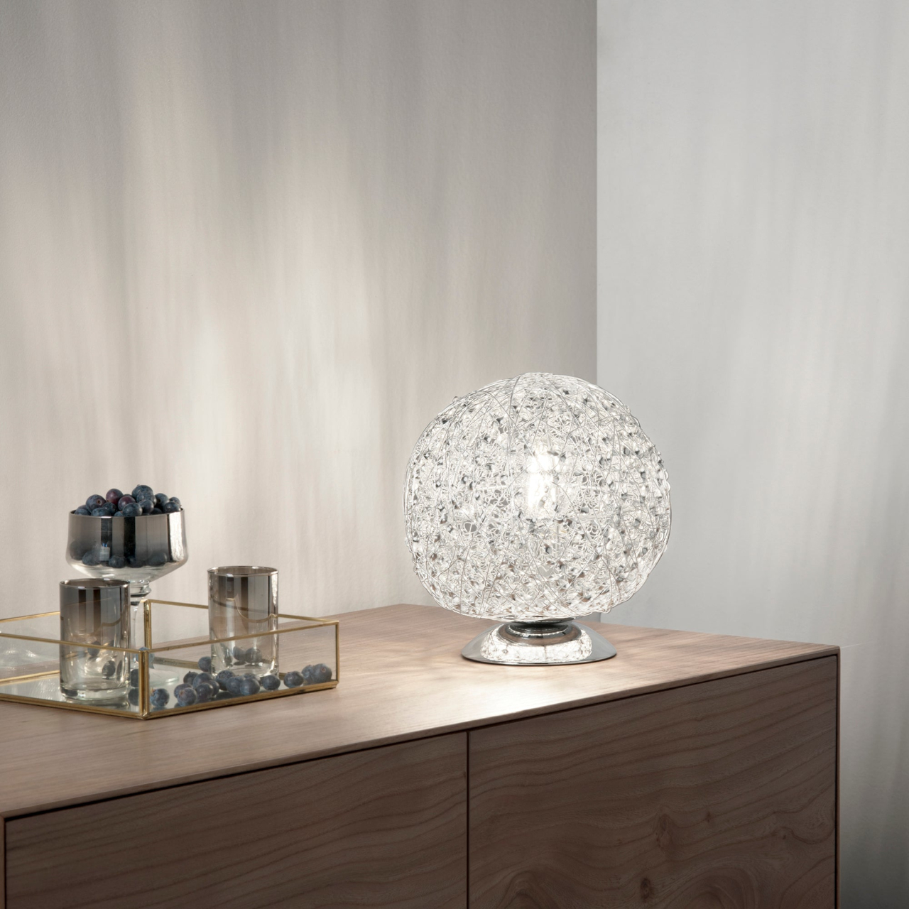 LUME ASTRA IN ALLUMINIO CROMO 1XE27 20X20X21CM [2]