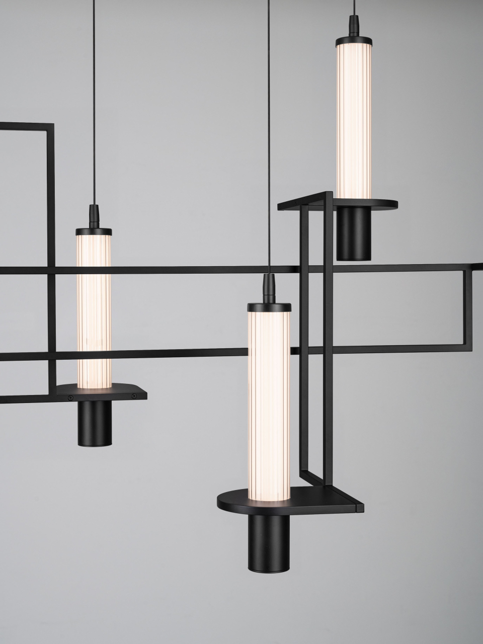 LUMIEN 1 black - suspensie moderna liniara LINE - LED [7]