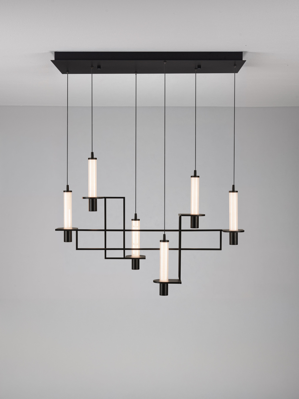 LUMIEN 1 black - suspensie moderna liniara LINE - LED [4]