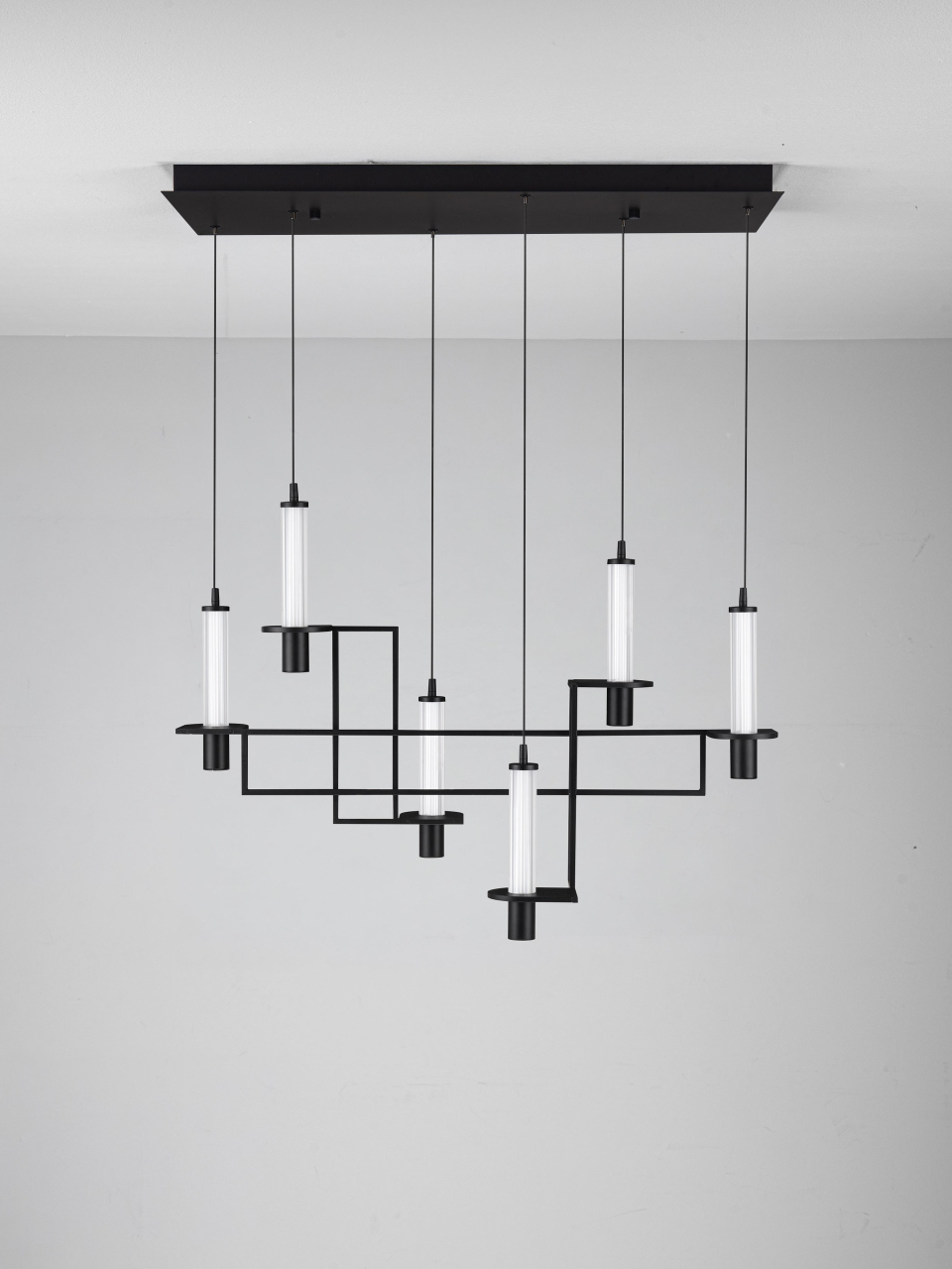 LUMIEN 1 black - suspensie moderna liniara LINE - LED [3]
