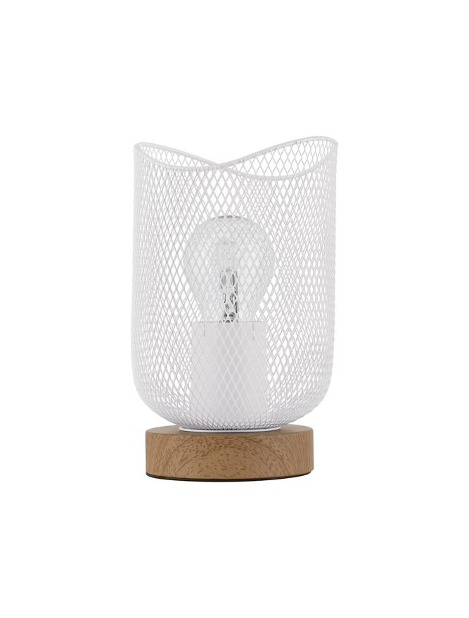 LYRON veioza - 9555800 - Matt White Metal Natural Wood [2]