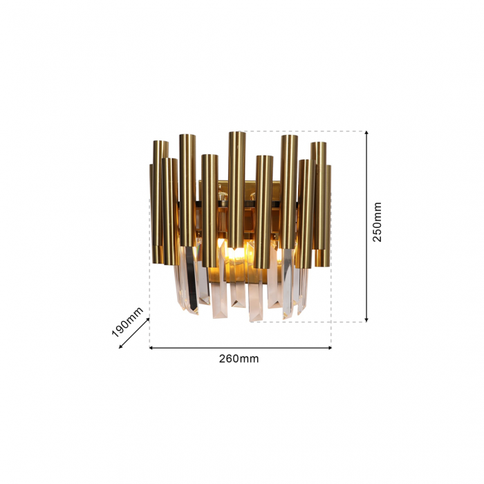 Aplica moderna Madison - finisaj gold MILAGRO ML6937 [4]