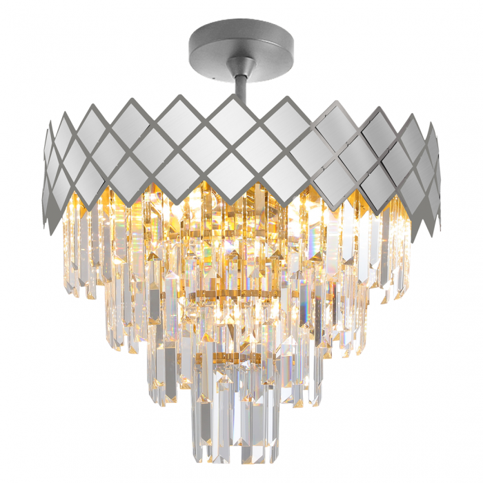 Candelabru modern Carisma - finisaj crom MILAGRO 8888 (semiplafon) [1]