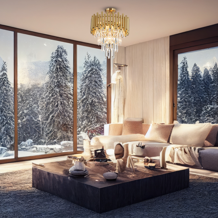 Candelabru modern Madison - finisaj auriu MILAGRO 8806 (semiplafon) [4]