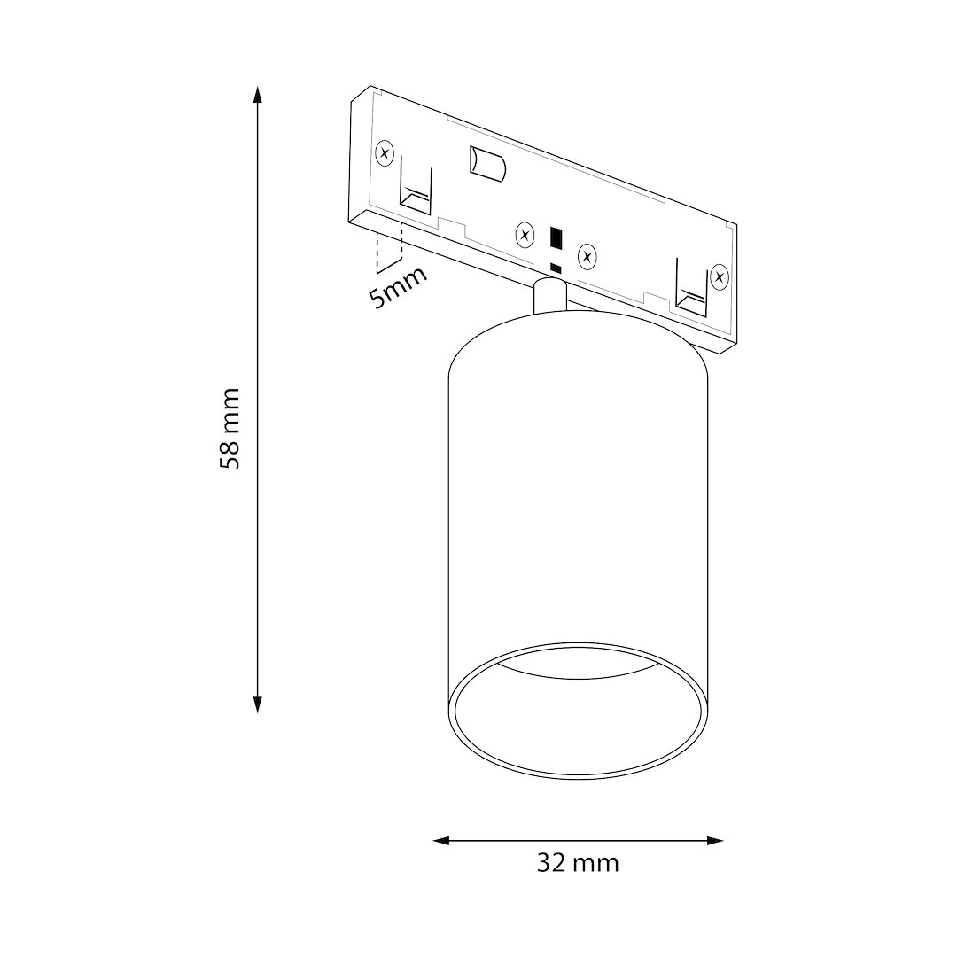 Magnetic track line 5mm 5W 4000K proiector [5]