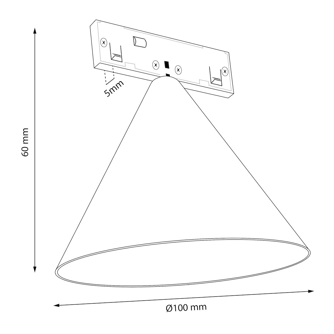 Magnetic track cone 5mm 7W 4000K - CONE 24 grd [7]