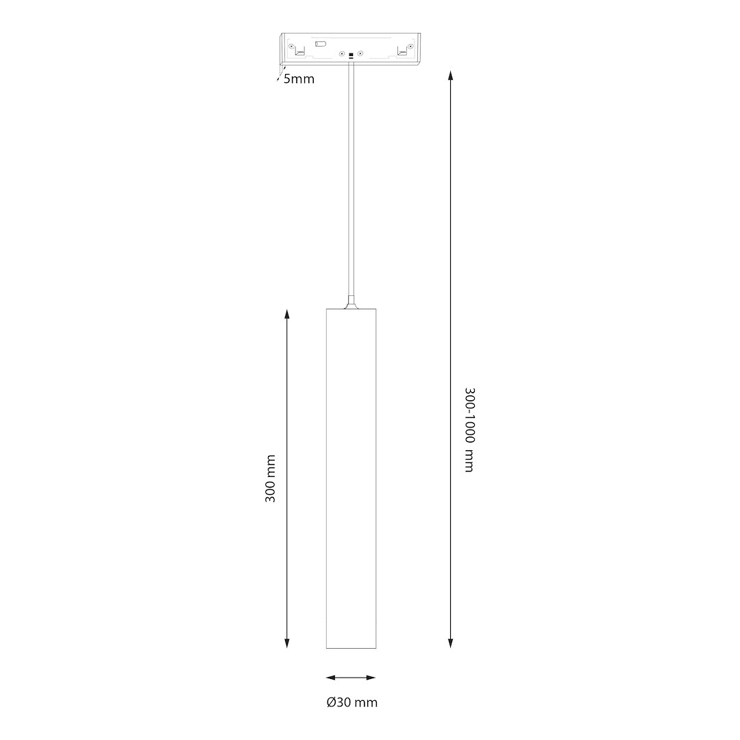 Magnetic track pendant cone 5mm 7W 4000K 24 grd [5]