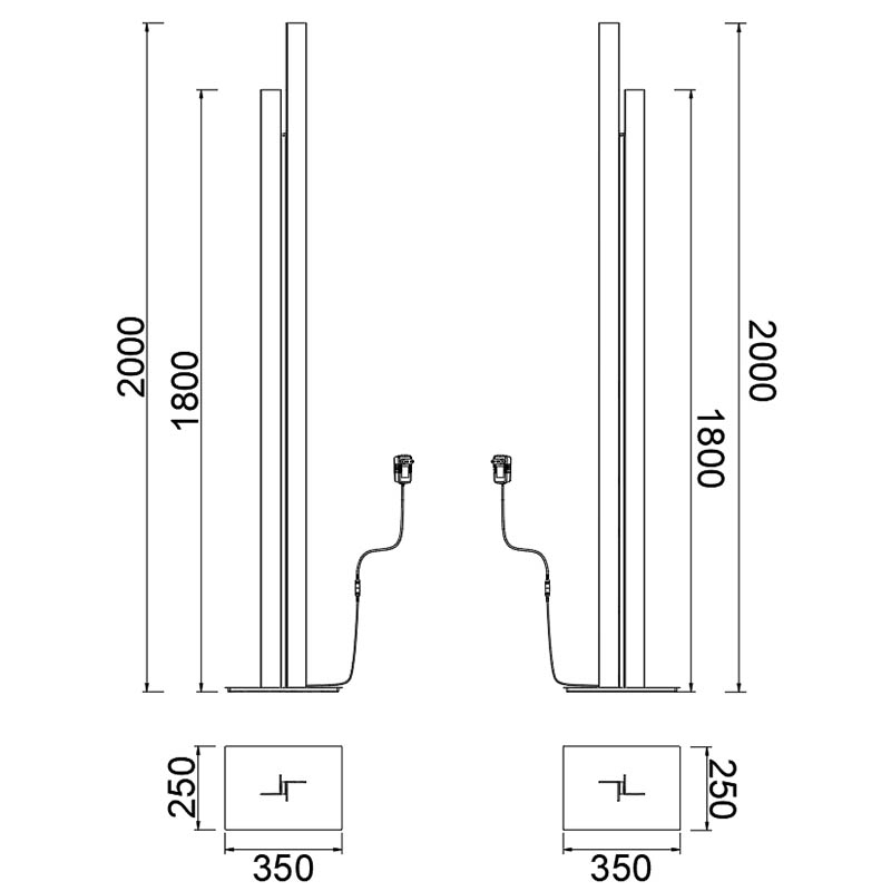 MANHATTAN FLOOR LAMP 200CM BRASS [2]
