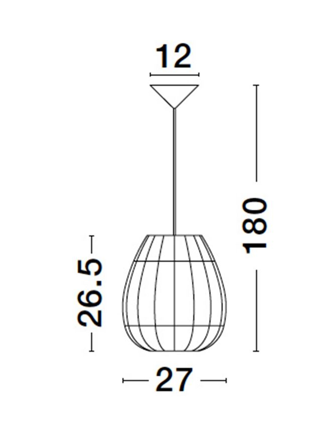 MARLO suspensie SP1 - 9586500 - Natural Ratan Black Fabric Wire & Base [8]