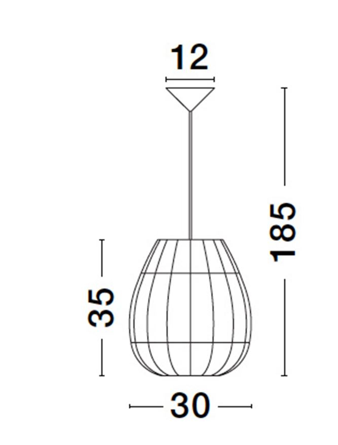 MARLO suspensie SP1 - 9586501 - Natural Ratan Black Fabric Wire & Base [10]