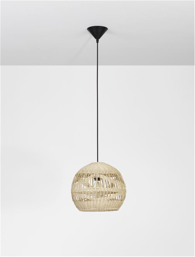 MARLO suspensie SP1 - 9586503 - Natural Ratan Black Fabric Wire & Base [3]