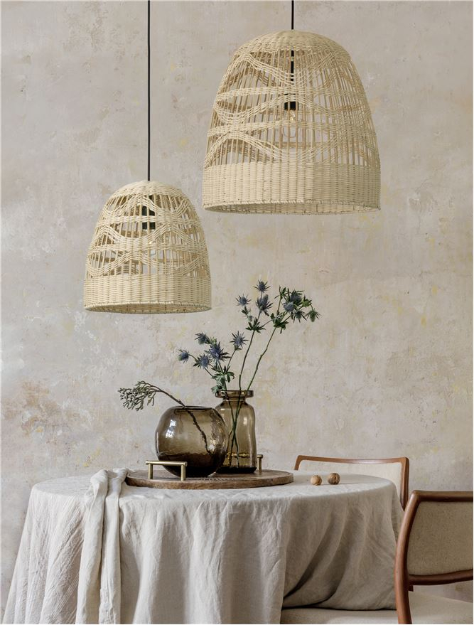 MARLO suspensie SP1 - 9586504 - Natural Ratan Black Fabric Wire & Base [1]
