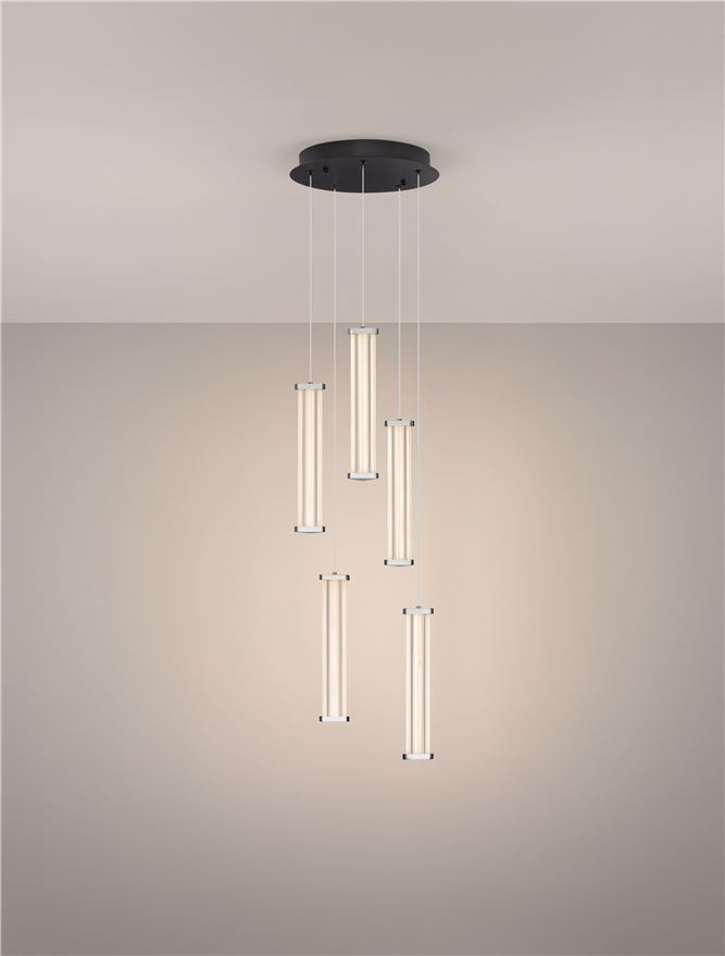 PHEME SP5 - Matt Black Metal Base, Satin Nickel & Clear Acrylic [4]